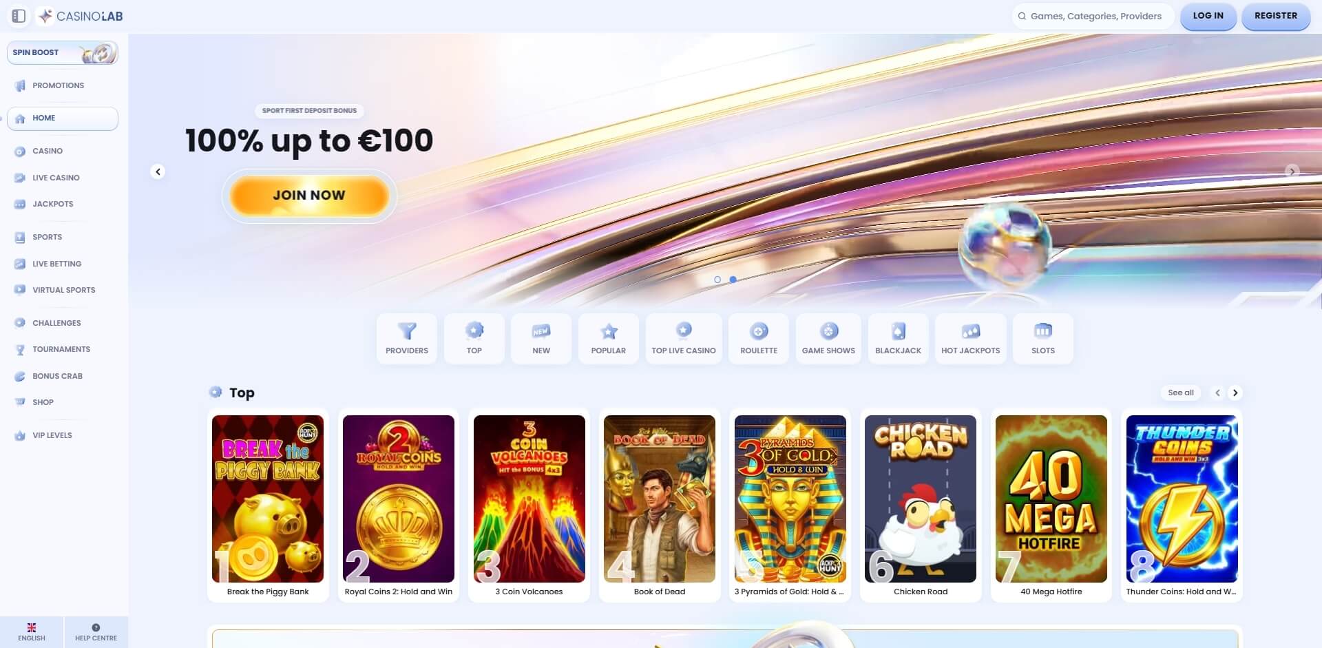 CasinoLab Casino - Most Rewarding Real Money Casino in Australia with AU$5,000 welcome bonus and 300 free spins